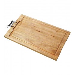 Tabua 60x35cm Em Madeira Para Churrasco Com Pegador Boi